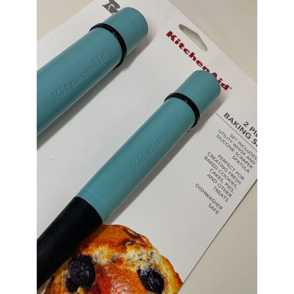 Kitchenaid Whisk and Spatula Model Aqua # KQ465OHAQA 2 Pc. Set New! - Picture 3 of 3